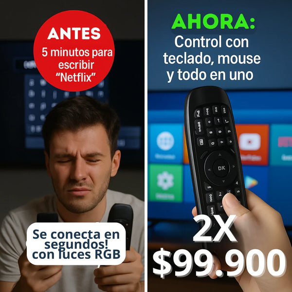 Control Smart Tv Air Mouse Teclado Avanzado Universal ✅